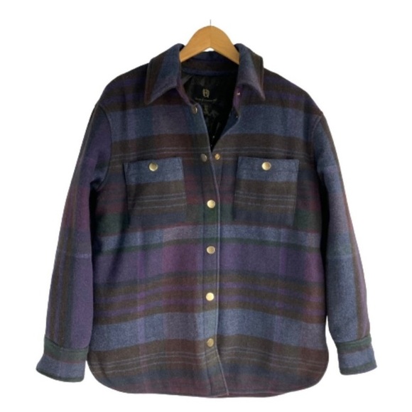 House of Harlow 1960 Oversized Western Fringed Plaid Jacket Size Small - Picture 4 of 9